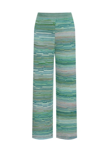 Degrade Desenli Yeşil Triko Pantolon - 8