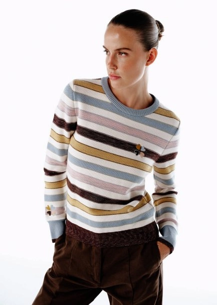 DEGRADE HEART EMBROIDERED SWEATER - 3