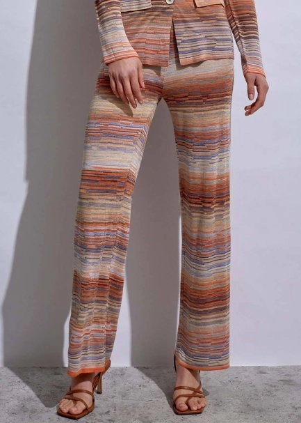 Degrade Patterned Lilac Knıt Pants - 1