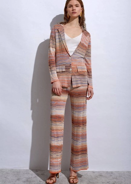 Degrade Patterned Lilac Knıt Pants - 4