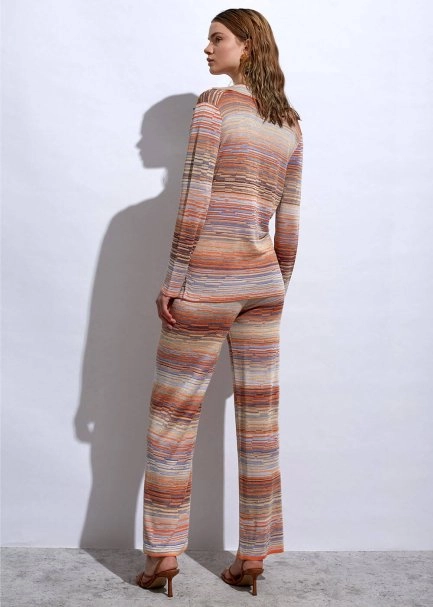 Degrade Patterned Lilac Knıt Pants - 6