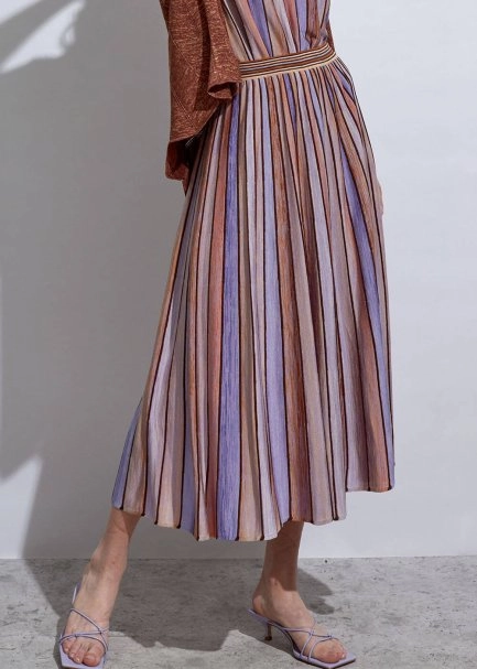 Degrade Patterned Sundial Knıt Skırt - 3