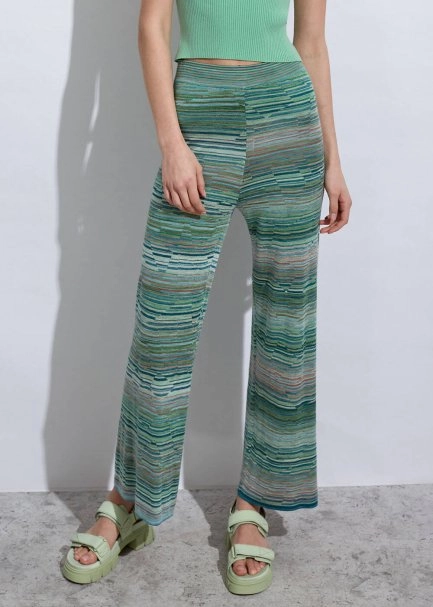 Degrade Patterned Verdıgrıs Knıt Pants - 1