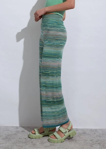 Degrade Patterned Verdıgrıs Knıt Pants - 4