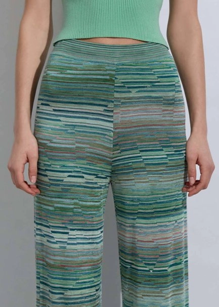 Degrade Patterned Verdıgrıs Knıt Pants - 6