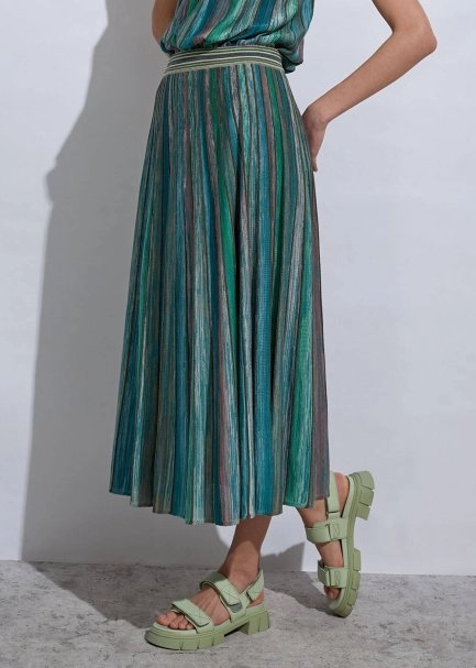 Degrade Patterned Verdıgrıs Knıt Skırt - 1