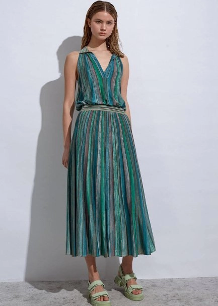 Degrade Patterned Verdıgrıs Knıt Skırt - 5