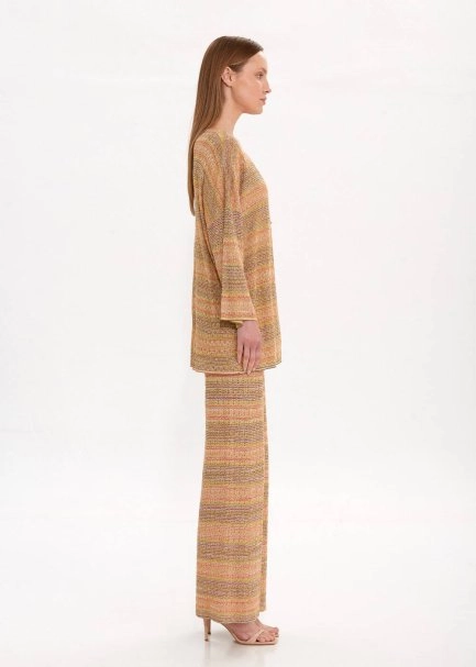 Degrade Renk Geçişli Hardal Triko Hırka - 4