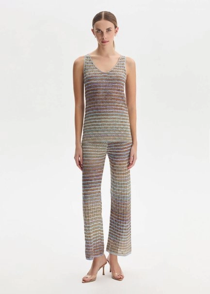 Degrade Renk Geçişli Lila Triko Üst - 2