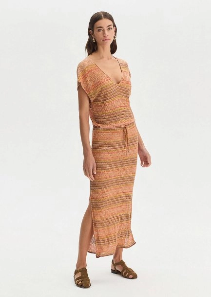 DEGRADE STRIPE BOHEMIAN KNIT DRESS - 2