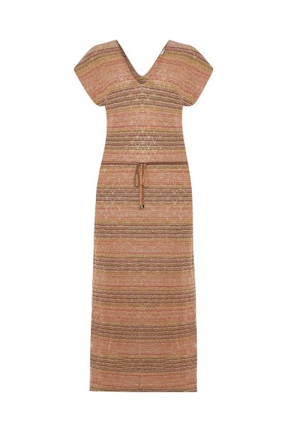 DEGRADE STRIPE BOHEMIAN KNIT DRESS - 6