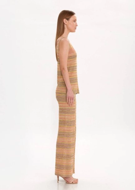 DEGRADE STRIPE BOHEMIAN KNIT TOP - 4