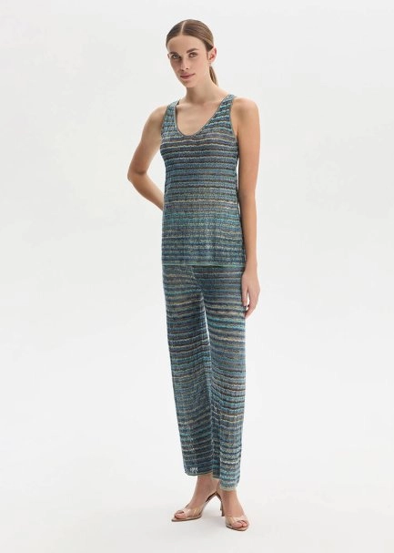 DEGRADE STRIPE FESTIVAL KNIT PANTS - 2