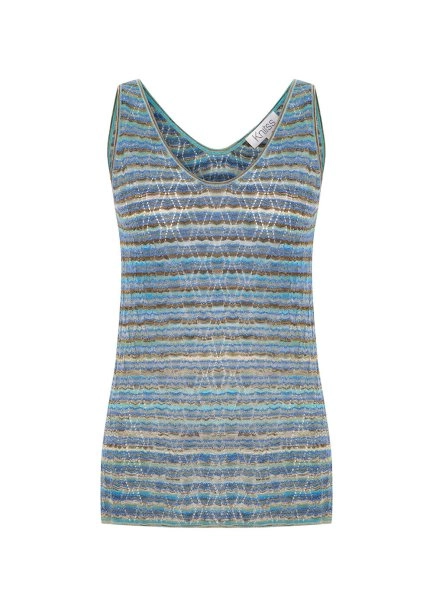 DEGRADE STRIPE FESTIVAL KNIT TOP - 6