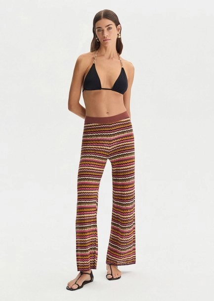 DEGRADE STRIPE KNIT PANTS - 2
