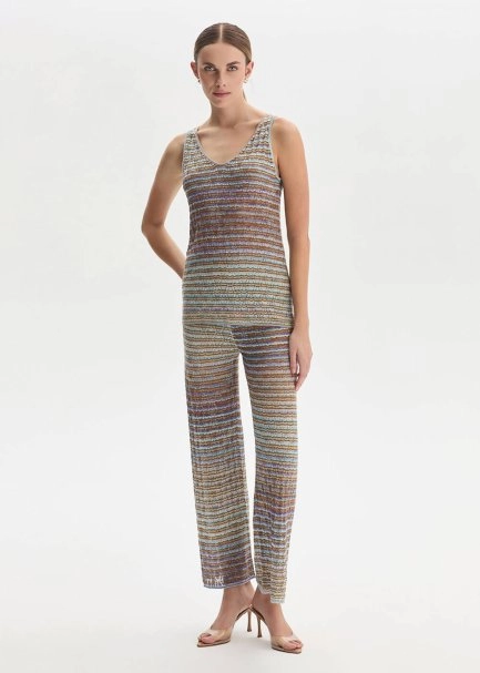 DEGRADE STRIPE SOFT CANDY KNIT PANTS - 3