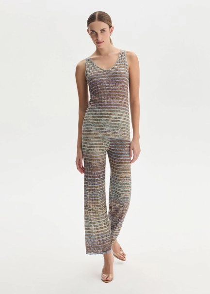 DEGRADE STRIPE SOFT CANDY KNIT PANTS - 4