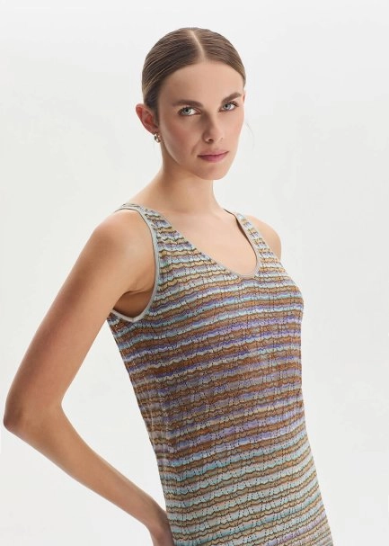 DEGRADE STRIPE SOFT CANDY KNIT TOP - 4