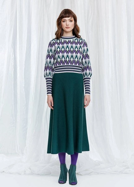 Desenli Renkli Kısa Kazak - 2