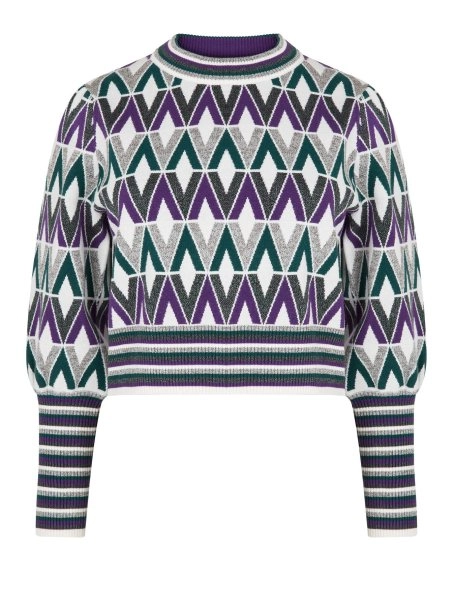 Desenli Renkli Kısa Kazak - 6