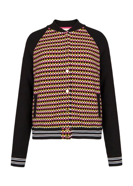 Desenli Triko Bomber Ceket - 6