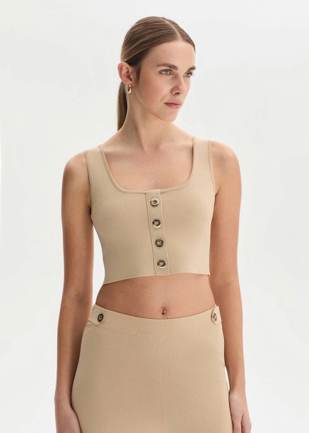 Desert Crop Knıt Top - 4
