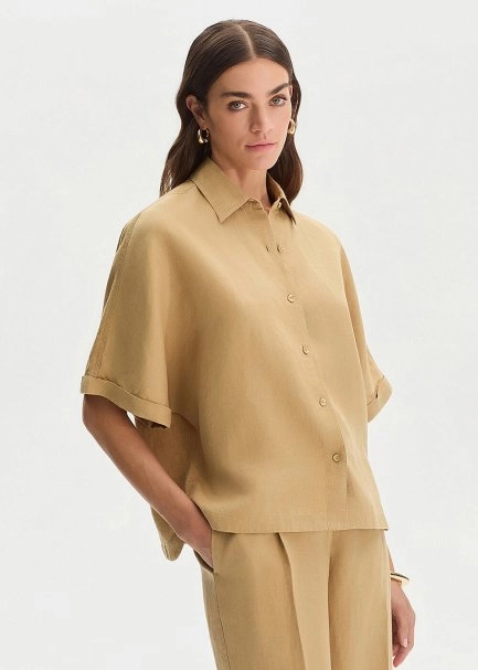 DESERT LINEN OVERSIZE TOP - 3