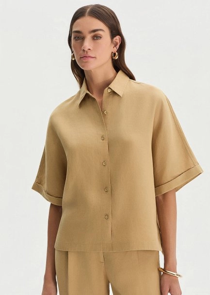 DESERT LINEN OVERSIZE TOP - 1