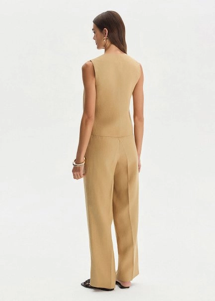 DESERT LINEN PLEATED PANTS - 5