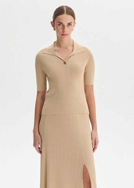 Desert Polo Neck Knıt Top - 4