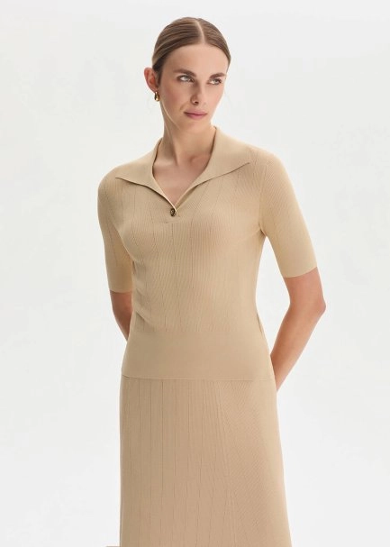 Desert Polo Neck Knıt Top - 4
