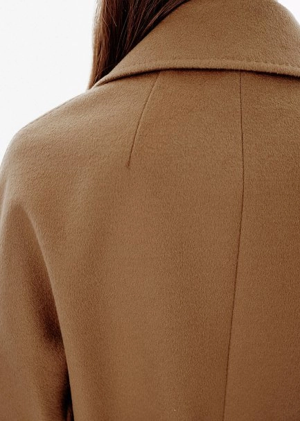 Double-Breasted Camel Wool Coat - 4
