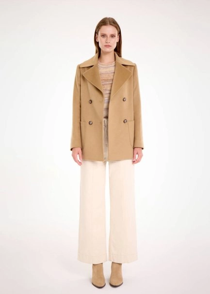 DOUBLEBREASTED CAMEL WOOL COAT - 2