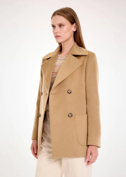 DOUBLEBREASTED CAMEL WOOL COAT - 4