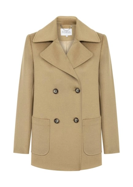 DOUBLEBREASTED CAMEL WOOL COAT - 7
