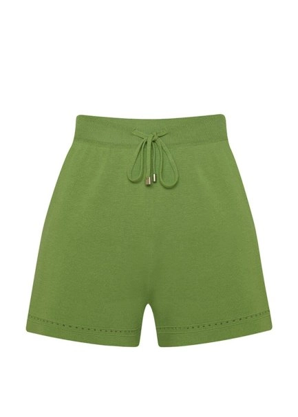 DRAWSTRING NEPHRITE KNIT SHORTS - 6