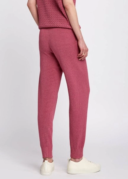 Drawstring Orchid Knit Jogging Pants - 3