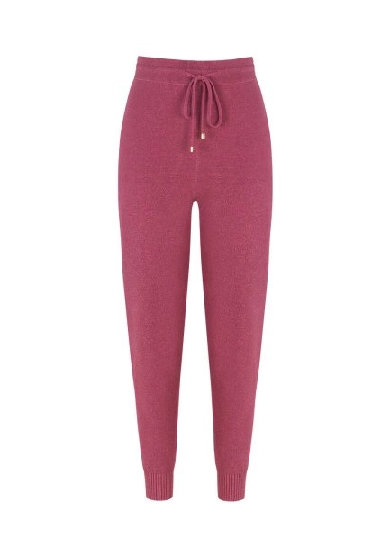 Drawstring Orchid Knit Jogging Pants - 8