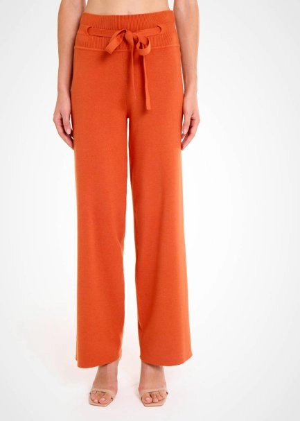 DRAWSTRING PUMPKIN KNIT PANTS - 1