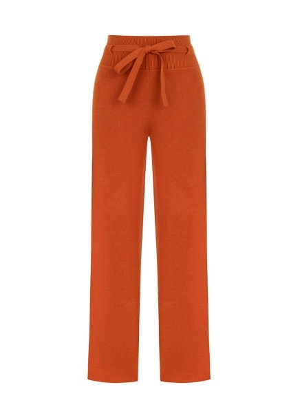 DRAWSTRING PUMPKIN KNIT PANTS - 6