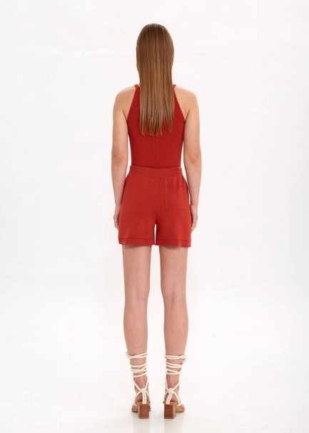 DRAWSTRING SPICE KNIT SHORTS - 5