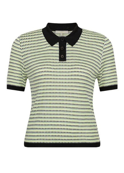 Polo Yaka Siyah Triko Üst - 6