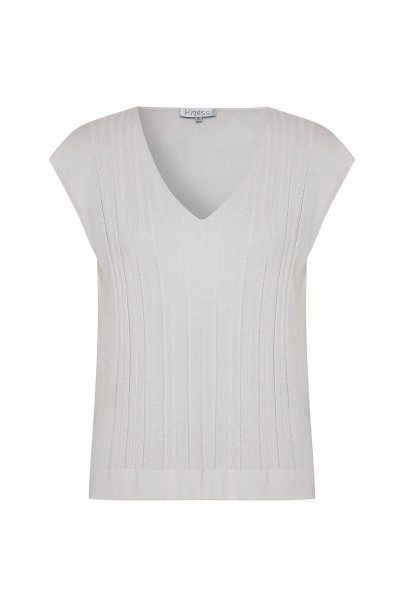 Ekru İpek Karışımlı Triko Üst - 6