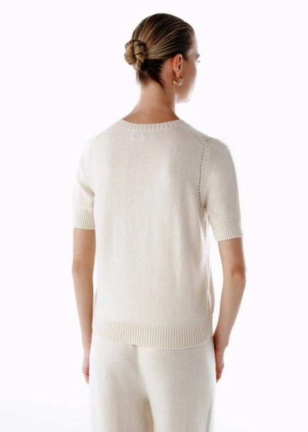 Ekru Kaşmir Triko Üst - 5