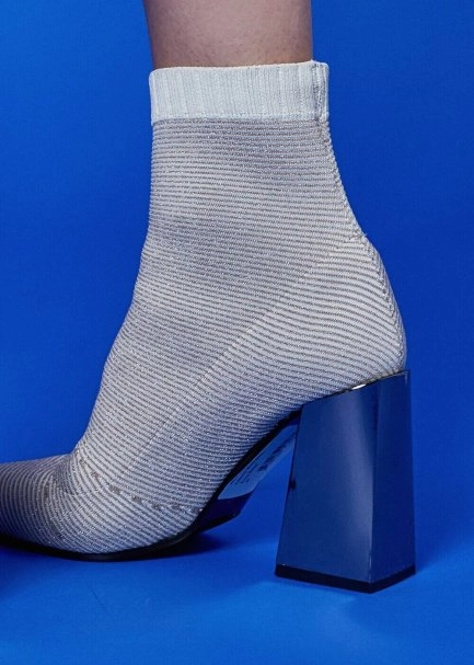 Ekru Lurexli Kısa Triko Bot - 4