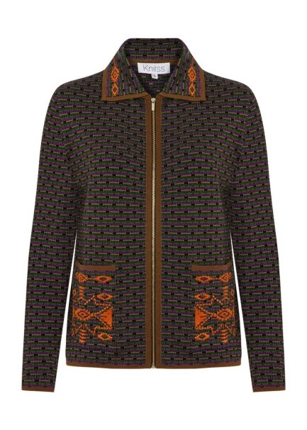 EMBROIDERIED MERINO WOOL KNIT JACKET - 6