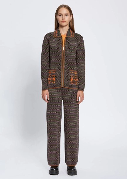 EMBROIDERIED MERINO WOOL KNIT JACKET - 2