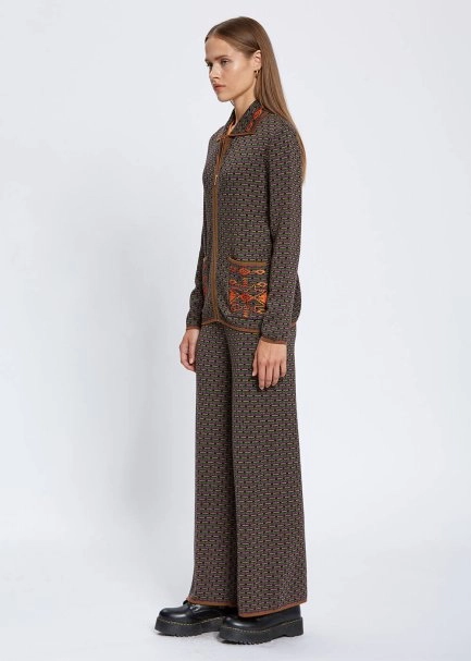 EMBROIDERIED MERINO WOOL KNIT JACKET - 4