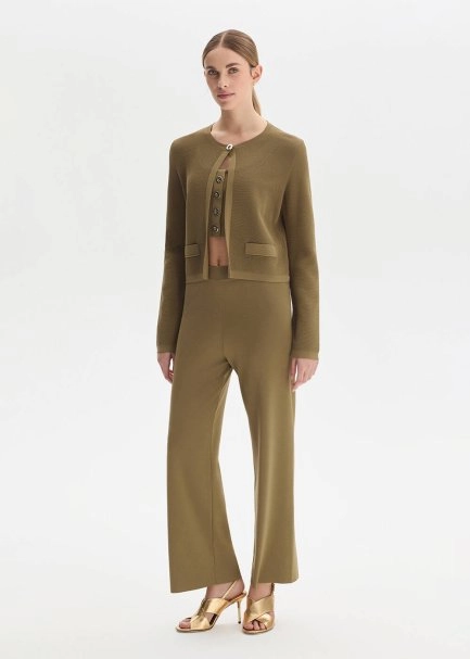 Epaulette Detaıled Anıs Knıt Pants - 3