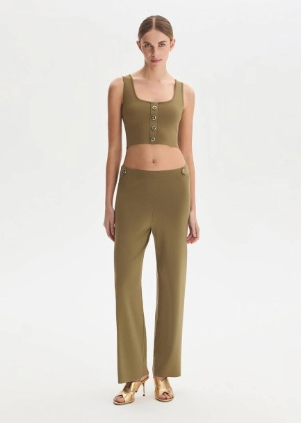 Epaulette Detaıled Anıs Knıt Pants - 1